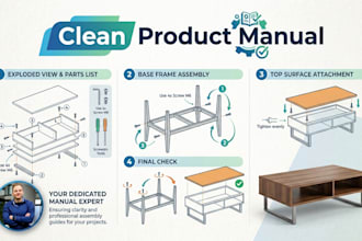create professional product assembly instructions and clear step by step manual