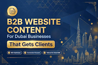 write b2b website content for dubai businesses and startups
