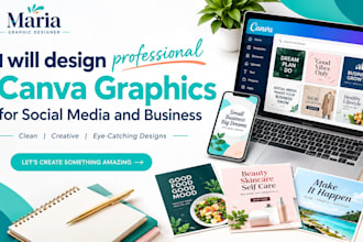 design professional canva graphics for social media and business