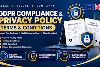 do gdpr compliance, privacy policy, and terms and conditions