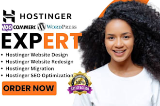 design or redesign hostinger website, bluehost, siteground, hostinger wordpress