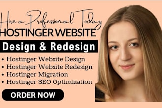 design or redesign hostinger website, bluehost, siteground, hostinger wordpress