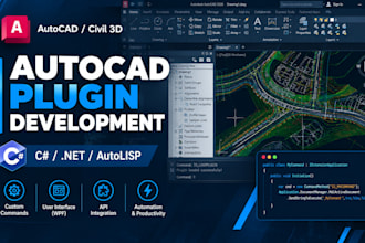 develop custom autocad, civil 3d and revit plugins