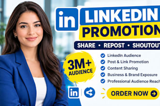 share shoutout repost your content or post link with 3m linkedin audience