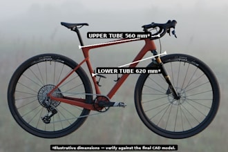 create 3d cad design with manufacturer file for gravel bike, auto part design