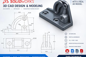 create 3d cad product designs for consumer products using solidworks