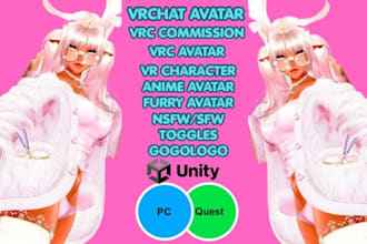 do 3d vrchat avatar vrc avatar vr character vrc commission furry avatar 3d model