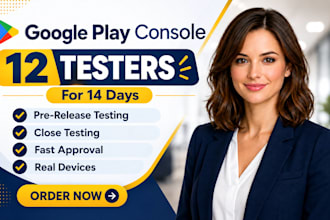 get 12 testers for your google play console testing
