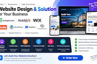 design gohighlevel hubspot wix duda wordpress webflow squarespace solution websi