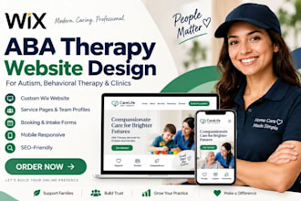 design wix aba therapy website autism therapy website behavioral therapy website