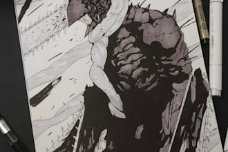 draw manga commissions on traditionnal paper and send them
