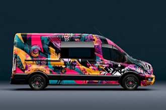 do clean and professional car wrap, vehicle wrap design