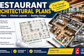 design professional restaurant architectural plans floor plan and kitchen layout