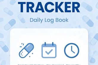 design caregiver medication log book for KDP