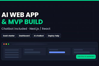 build your ai web app or mvp with chatbot included