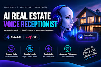 build a retell ai voice receptionist for real estate