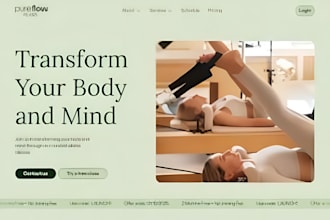 build squarespace pilates studio website fitness wellness site booking website