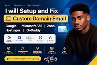 setup and fix custom domain email google microsoft 365 zoho hostinger godaddy