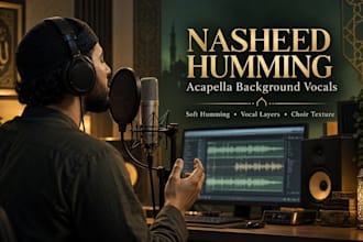 create arabic nasheed acapella humming and background vocals