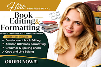 do book editing and formatting, ebook proofread for kdp formatting