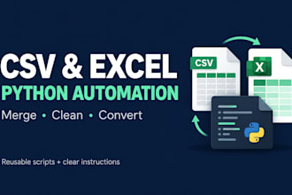 automate CSV and excel file processing with a python script