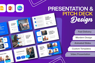 design an investor ready pitch deck in google slides