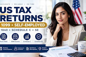 prepare your US tax return, 1099 and self employed taxes
