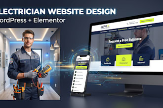 build a professional electrician website with wordpress and elementor