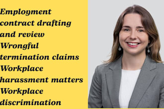 handle employment contracts, wrongful termination, eeoc,harassment, tort,lawsuit