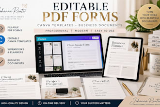 create fillable PDF forms and editable canva templates