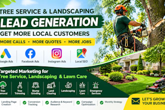 generate leads for tree services, landscaping lawn care via google ads facebook