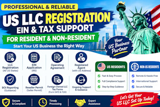 register US llc, ein, boi and provide llc tax filing assistance