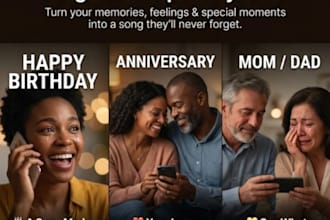 create a personalized song for birthday anniversary and special occasions
