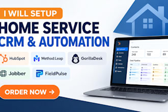 setup hubspot method leap crm gorilladesk jobber fieldpulse crm for home service