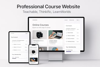 design your learnworlds website, online course and lms setup