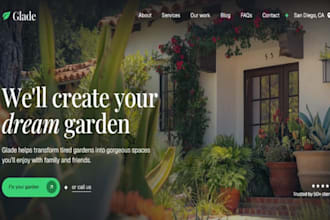 build wix garden design website landscaping gardening lawn care service website