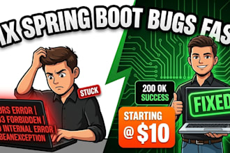 fix java spring boot bugs, cors errors and backend issues