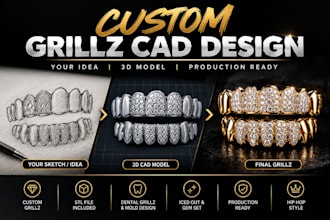 custom grillz cad 3d grillz cad diamond grillz iced out grillz grillz stl