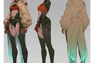 draw character sheet for your character, furry, oc, fursona