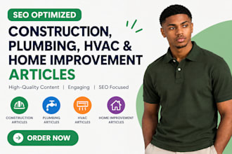 write SEO construction, plumbing, hvac and home improvement articles