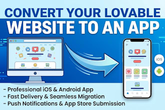 convert lovable website to ios upload google play