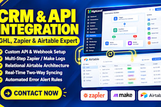 setup gohighlevel api integration build zapier workflow make airtable automation