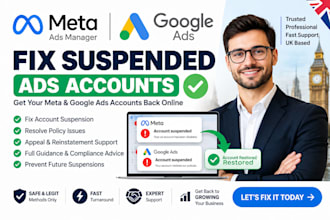 fix your suspended meta ads account, solve google ads suspend, suspension fixing