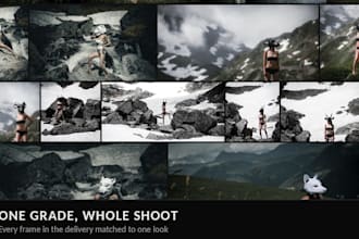 color grade your whole photo shoot to one consistent look
