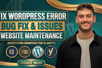 fix wordpress error, fix wordpress issues, bug fix, website maintenance, bug fix