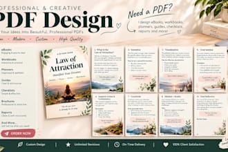 design a professional PDF, ebook, workbook