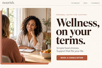design redesign wix nutrition dietitian website with consultation booking