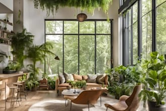 create photobiophilic design, green building and sustainable architecture