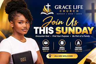 build nonprofit website and church website, ministry website, church flyer