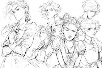 draw sketches with your character